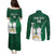 Custom Saudi Arabia Cricket Couples Matching Puletasi and Long Sleeve Button Shirt Go Champions Coat Of Arms Style - Wonder Print Shop