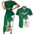 Custom Saudi Arabia Cricket Couples Matching Short Sleeve Bodycon Dress and Hawaiian Shirt Go Champions Coat Of Arms Style - Wonder Print Shop