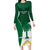 Custom Saudi Arabia Cricket Family Matching Long Sleeve Bodycon Dress and Hawaiian Shirt Go Champions Coat Of Arms Style - Wonder Print Shop