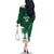 Custom Saudi Arabia Cricket Family Matching Off The Shoulder Long Sleeve Dress and Hawaiian Shirt Go Champions Coat Of Arms Style - Wonder Print Shop