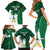 Custom Saudi Arabia Cricket Family Matching Short Sleeve Bodycon Dress and Hawaiian Shirt Go Champions Coat Of Arms Style - Wonder Print Shop