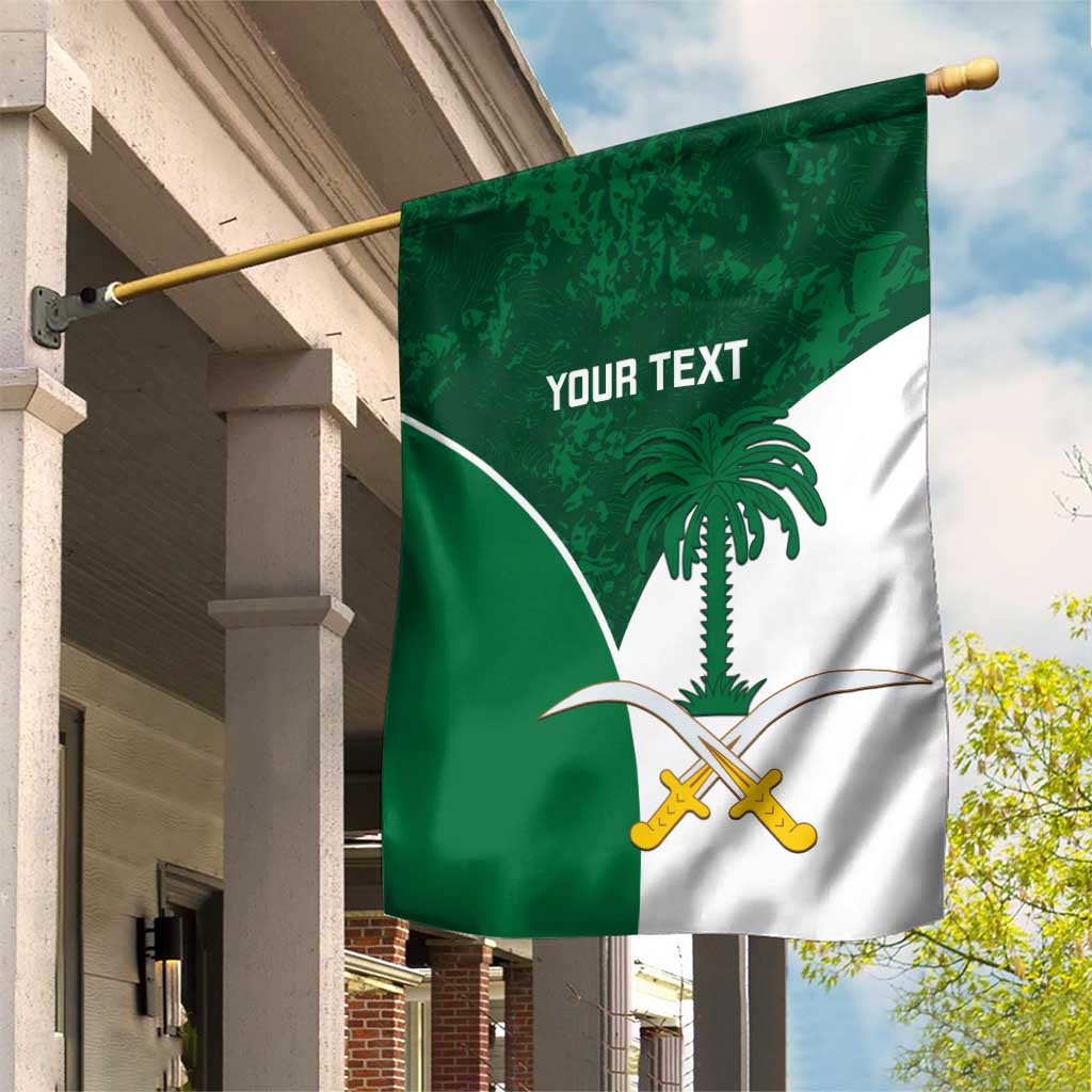 Custom Saudi Arabia Cricket Garden Flag Go Champions Coat Of Arms Style