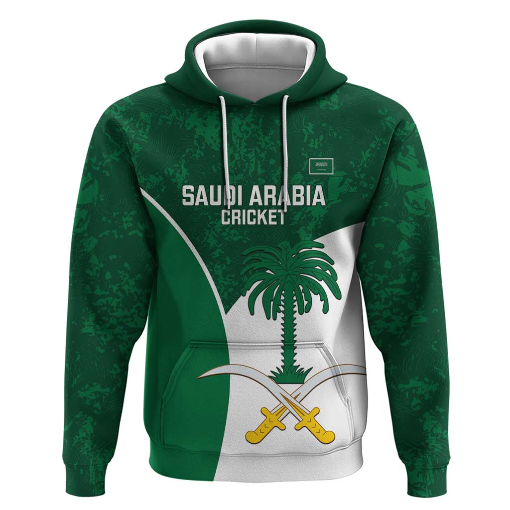 Custom Saudi Arabia Cricket Hoodie Go Champions Coat Of Arms Style - Wonder Print Shop