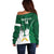 Custom Saudi Arabia Cricket Off Shoulder Sweater Go Champions Coat Of Arms Style