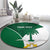 Custom Saudi Arabia Cricket Round Carpet Go Champions Coat Of Arms Style