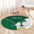 Custom Saudi Arabia Cricket Round Carpet Go Champions Coat Of Arms Style