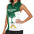 Custom Saudi Arabia Cricket Women Sleeveless Polo Shirt Go Champions Coat Of Arms Style - Wonder Print Shop