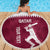 Custom Qatar Cricket Beach Blanket Go Champions Qataris Flag Style - Wonder Print Shop