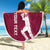 Custom Qatar Cricket Beach Blanket Go Champions Qataris Flag Style - Wonder Print Shop