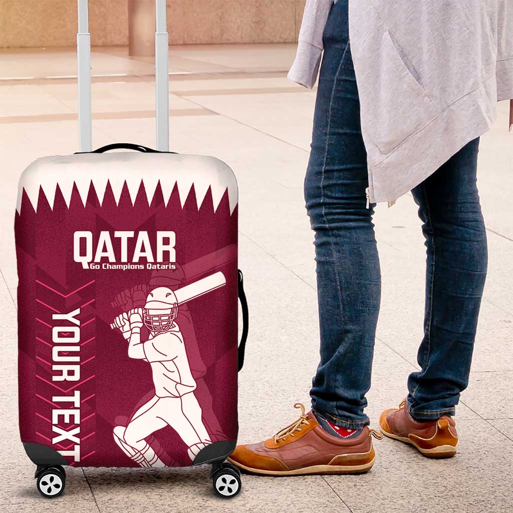 Custom Qatar Cricket Luggage Cover Go Champions Qataris Flag Style