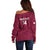 Custom Qatar Cricket Off Shoulder Sweater Go Champions Qataris Flag Style