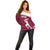 Custom Qatar Cricket Off Shoulder Sweater Go Champions Qataris Flag Style