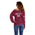 Custom Qatar Cricket Off Shoulder Sweater Go Champions Qataris Flag Style