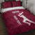 Custom Qatar Cricket Quilt Bed Set Go Champions Qataris Flag Style - Wonder Print Shop