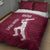 Custom Qatar Cricket Quilt Bed Set Go Champions Qataris Flag Style - Wonder Print Shop