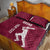 Custom Qatar Cricket Quilt Bed Set Go Champions Qataris Flag Style - Wonder Print Shop