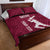 Custom Qatar Cricket Quilt Bed Set Go Champions Qataris Flag Style - Wonder Print Shop