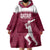 Custom Qatar Cricket Wearable Blanket Hoodie Go Champions Qataris Flag Style