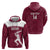 Custom Qatar Cricket Zip Hoodie Go Champions Qataris Flag Style - Wonder Print Shop