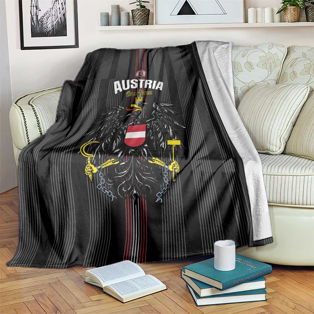 Austria Football Blanket 2026 Go Das Team Striped Style - Wonder Print Shop
