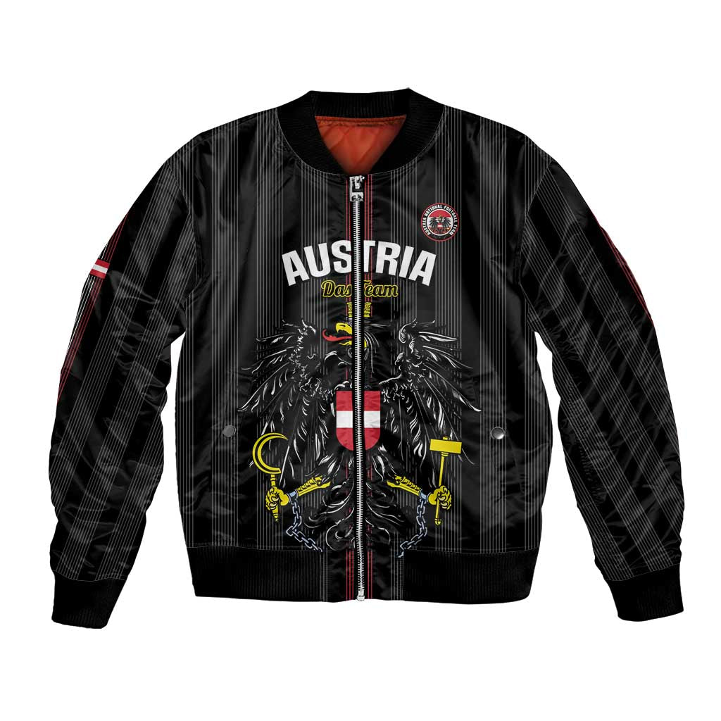 Custom Austria Football Bomber Jacket 2026 Go Das Team Striped Style - Wonder Print Shop