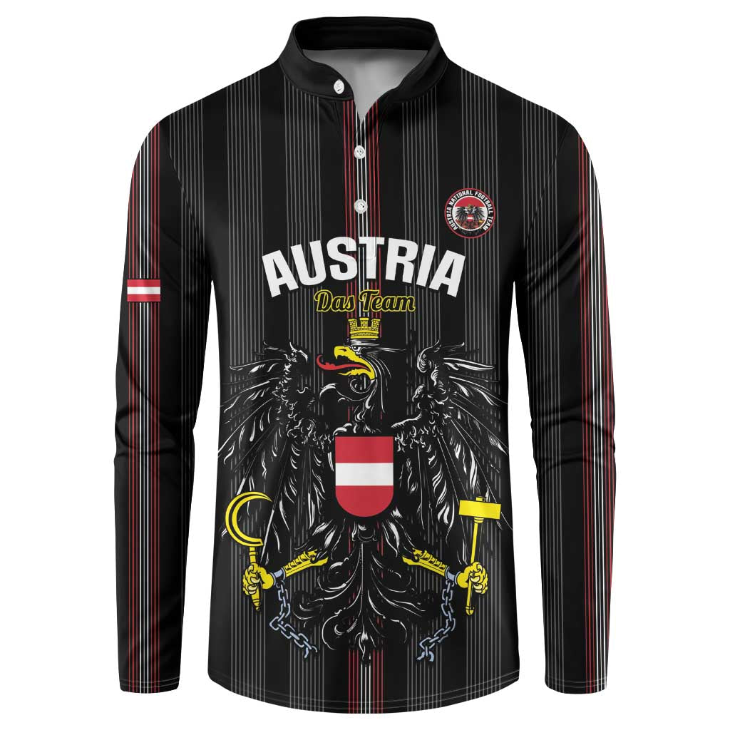 Custom Austria Football Button Sweatshirt 2026 Go Das Team Striped Style - Wonder Print Shop