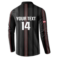 Custom Austria Football Button Sweatshirt 2026 Go Das Team Striped Style - Wonder Print Shop