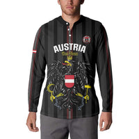 Custom Austria Football Button Sweatshirt 2026 Go Das Team Striped Style - Wonder Print Shop