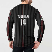 Custom Austria Football Button Sweatshirt 2026 Go Das Team Striped Style - Wonder Print Shop