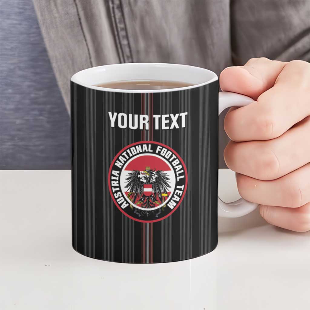 Custom Austria Football Ceramic Mug 2026 Go Das Team Striped Style - Wonder Print Shop