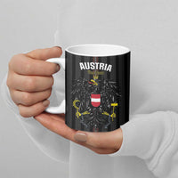 Custom Austria Football Ceramic Mug 2026 Go Das Team Striped Style - Wonder Print Shop