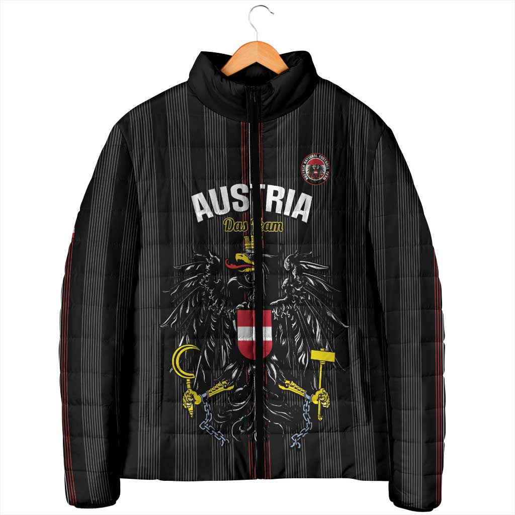 Custom Austria Football Padded Jacket 2026 Go Das Team Striped Style - Wonder Print Shop