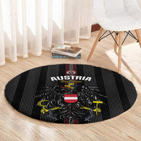 Austria Football Round Carpet 2026 Go Das Team Striped Style - Wonder Print Shop
