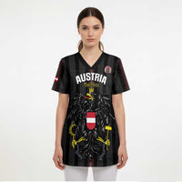 Custom Austria Football Scrub Top 2026 Go Das Team Striped Style - Wonder Print Shop
