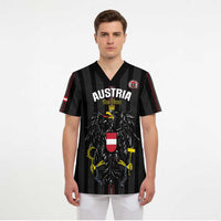 Custom Austria Football Scrub Top 2026 Go Das Team Striped Style - Wonder Print Shop