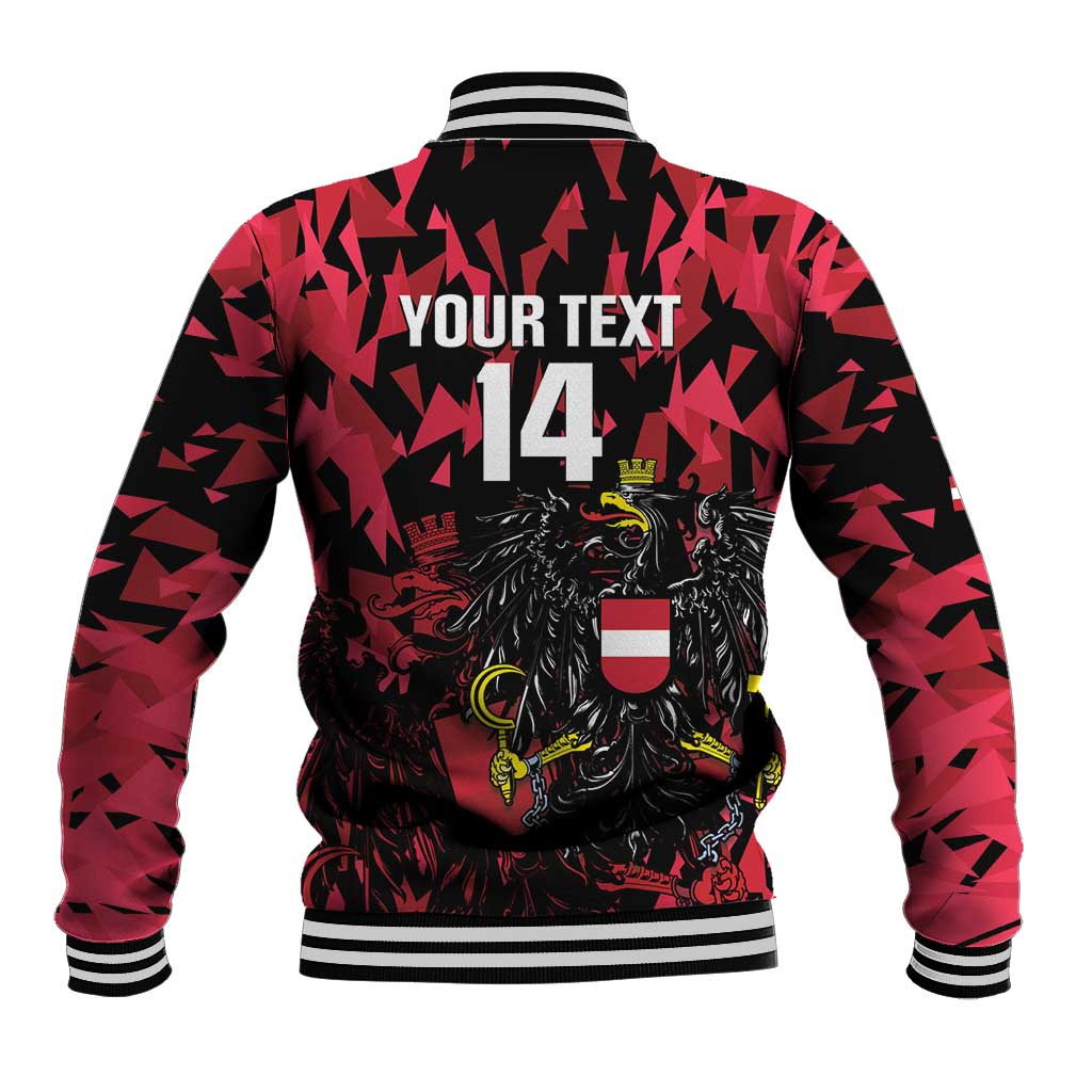 Custom Austria Football Baseball Jacket 2026 Das Team Black Eagle - Wonder Print Shop