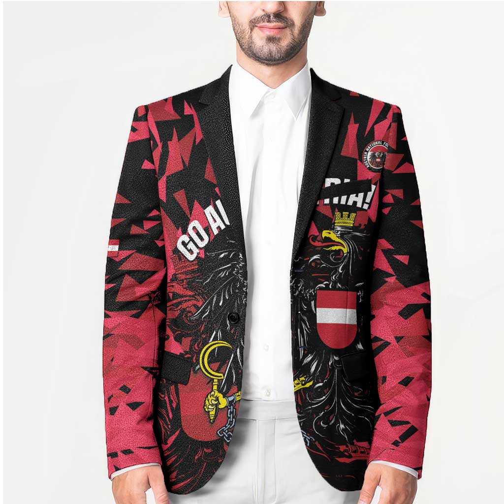 Custom Austria Football Blazer 2026 Das Team Black Eagle - Wonder Print Shop