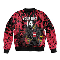 Custom Austria Football Bomber Jacket 2026 Das Team Black Eagle - Wonder Print Shop
