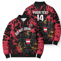 Custom Austria Football Bomber Puffer Jacket 2026 Das Team Black Eagle - Wonder Print Shop