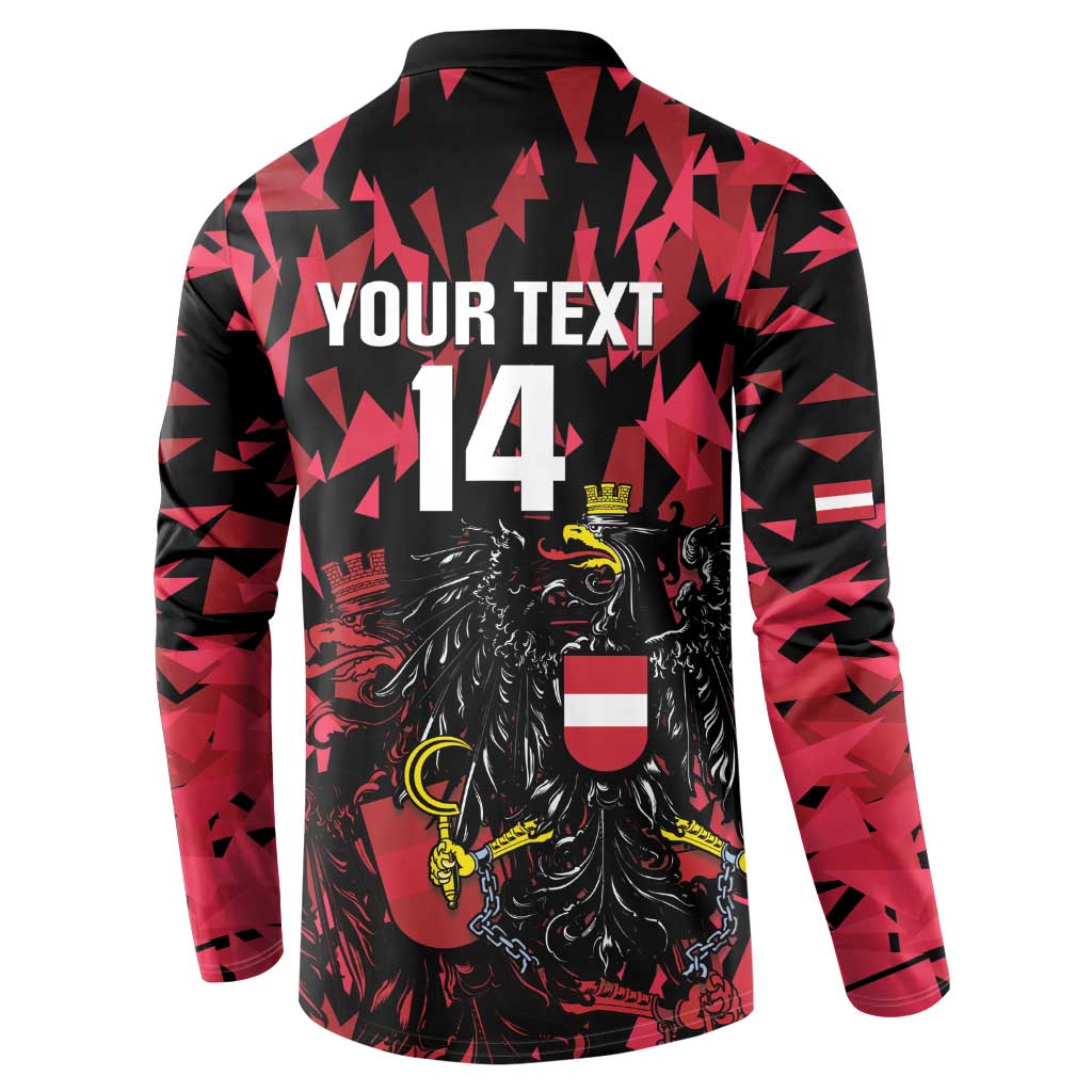Custom Austria Football Button Sweatshirt 2026 Das Team Black Eagle - Wonder Print Shop
