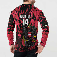 Custom Austria Football Button Sweatshirt 2026 Das Team Black Eagle - Wonder Print Shop