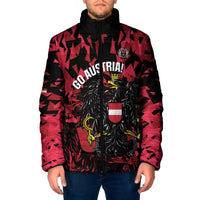 Custom Austria Football Padded Jacket 2026 Das Team Black Eagle - Wonder Print Shop