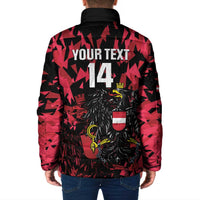 Custom Austria Football Padded Jacket 2026 Das Team Black Eagle - Wonder Print Shop