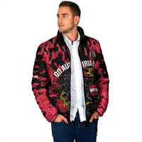 Custom Austria Football Padded Jacket 2026 Das Team Black Eagle - Wonder Print Shop