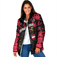 Custom Austria Football Padded Jacket 2026 Das Team Black Eagle - Wonder Print Shop