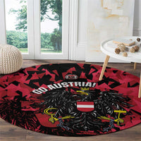 Austria Football Round Carpet 2026 Das Team Black Eagle - Wonder Print Shop