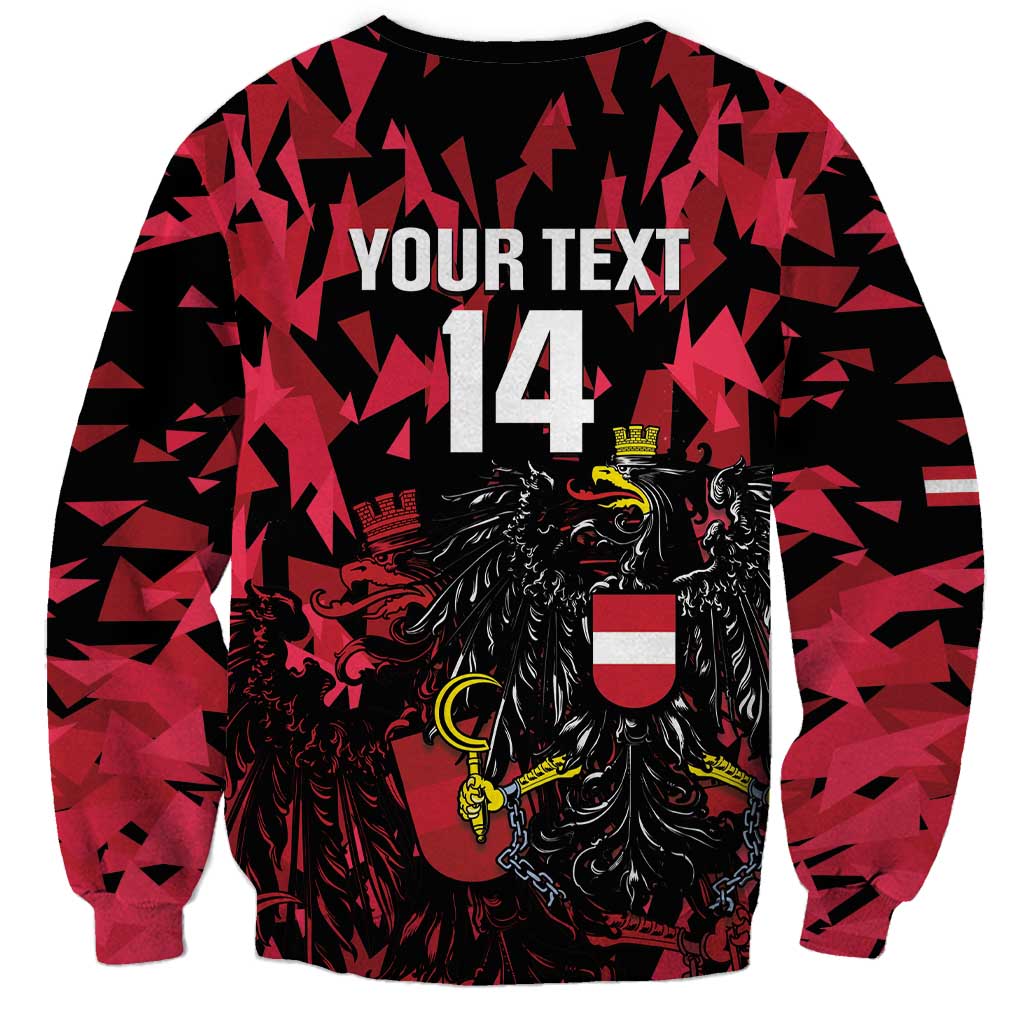 Custom Austria Football Sweatshirt 2026 Das Team Black Eagle - Wonder Print Shop