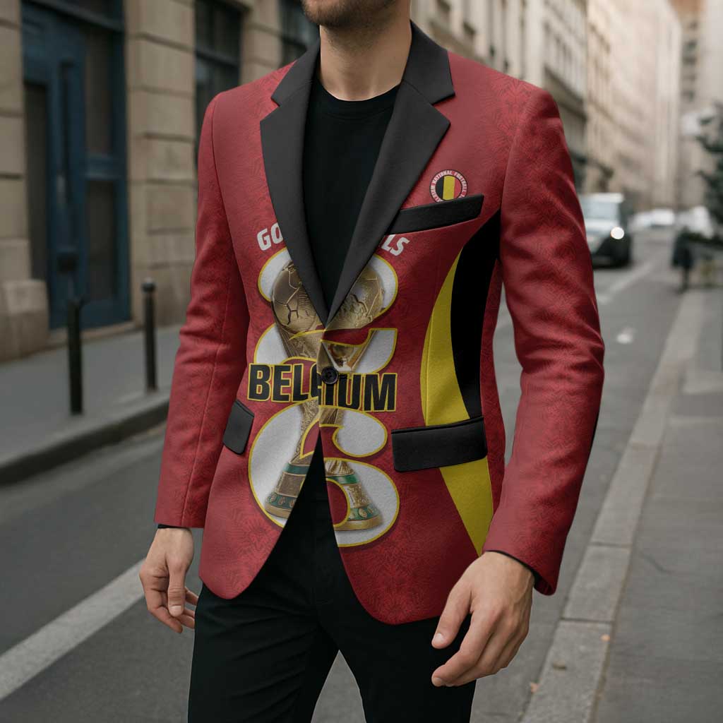 Custom Belgium Football Blazer 2026 Go De Rode Duivels - Wonder Print Shop