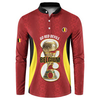 Custom Belgium Football Button Sweatshirt 2026 Go De Rode Duivels - Wonder Print Shop
