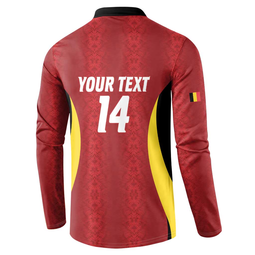 Custom Belgium Football Button Sweatshirt 2026 Go De Rode Duivels - Wonder Print Shop